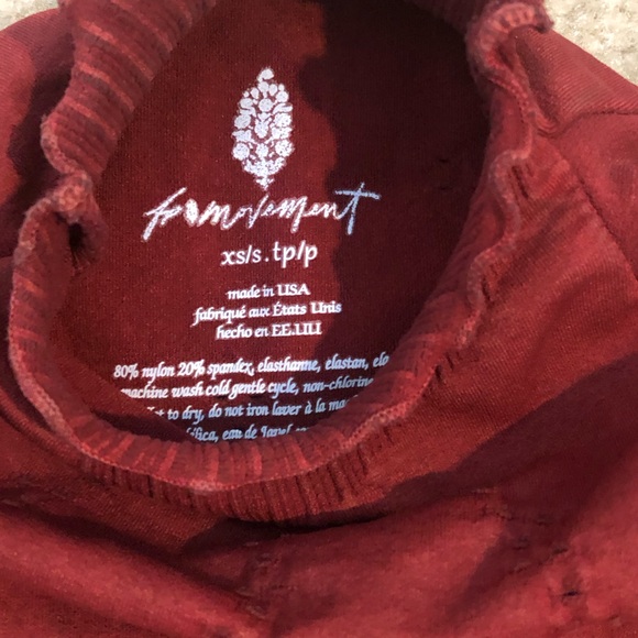 Free People Good Karma High Neck Layer In Cherry Berry. NWOT! Sz XS/S - Picture 6 of 6